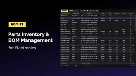 BOMIST: Inventory and BOM Management Software for Electronics.